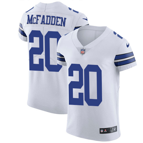 Nike Cowboys #20 Darren McFadden White Men's Stitched NFL Vapor Untouchable Elite Jersey